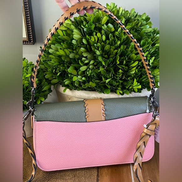 Coach Georgie Whipstitch Colorblock Leather Shoulder/Crossbody Bag - Picture 9 of 15